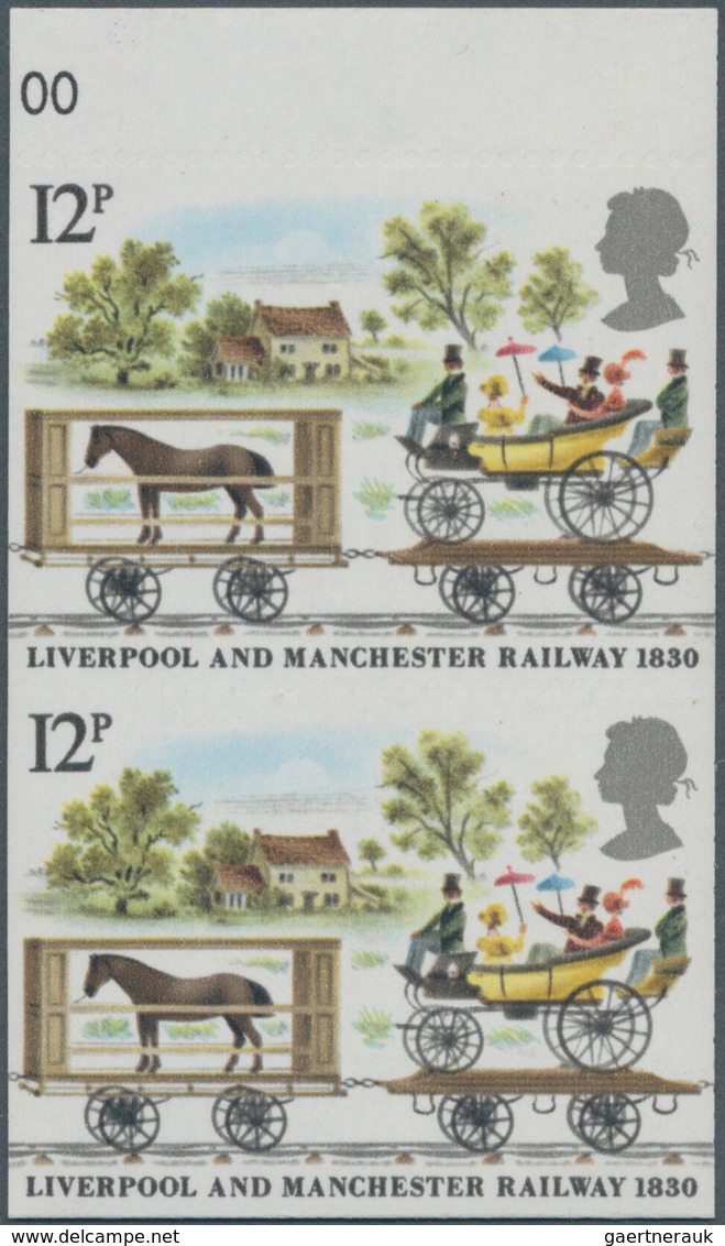 Großbritannien: 1980, 150 Years Railway Liverpool-Manchester 12p. 'horse And Coach' IMPERFORATE Vert - Sonstige & Ohne Zuordnung