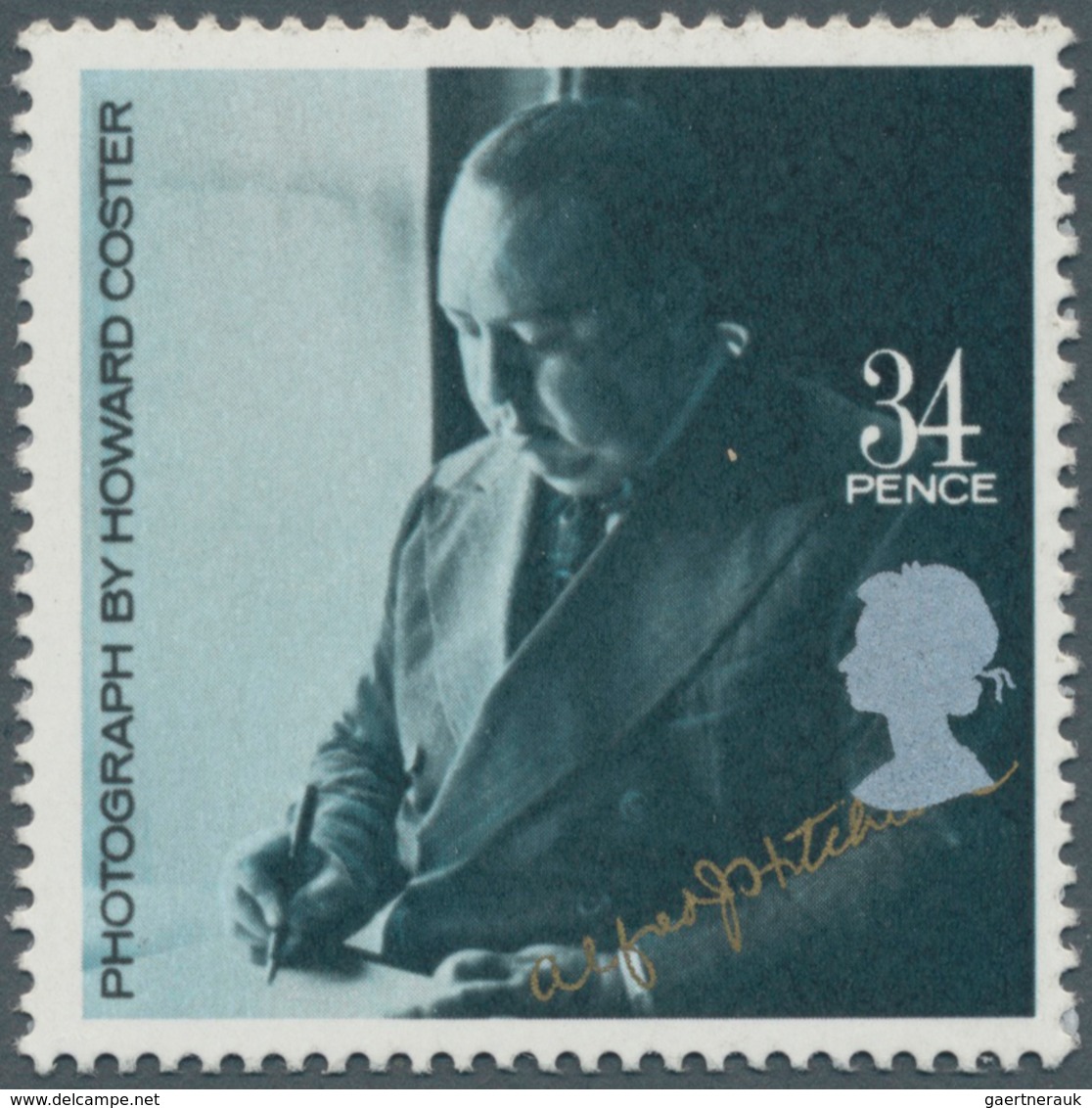 Großbritannien: 1985, 34 P. Alfred Hitchcock With Downwards Shifted Printing Of Queen's Head, Being - Other & Unclassified