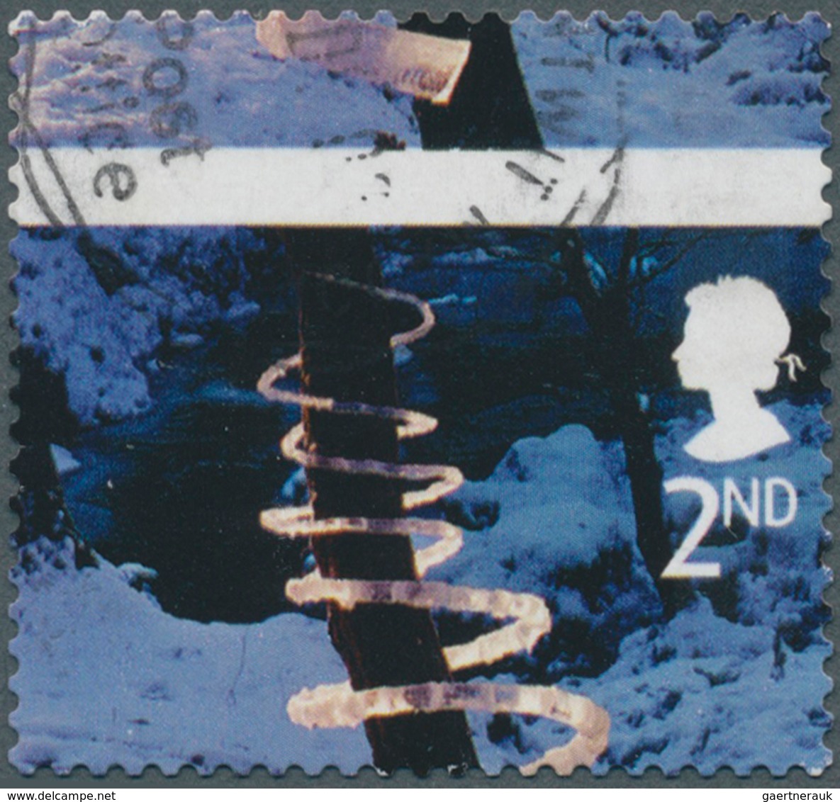 Großbritannien: 2003, 2nd Christmas (Ice Spiral), Misperforated Copy, Therefore Divided Design Creat - Other & Unclassified