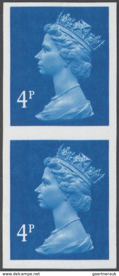 Großbritannien - Machin: 1993, 4 P. New Blue, Imperforated Vertical Pair, Unmounted Mint. SG 1.700,- - Série 'Machin'