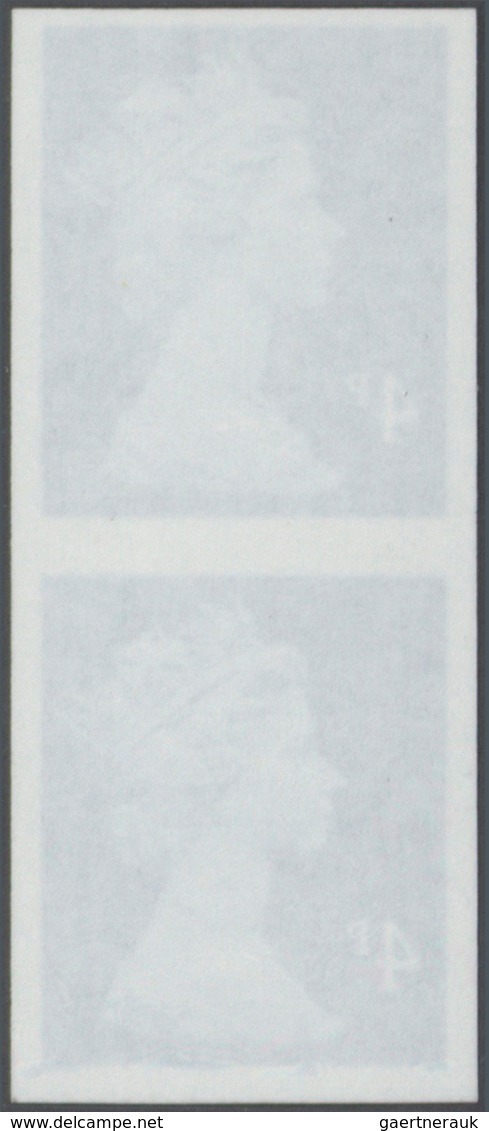 Großbritannien - Machin: 1993, 4 P. New Blue, Imperforated Vertical Pair, Unmounted Mint. SG 1.700,- - Série 'Machin'