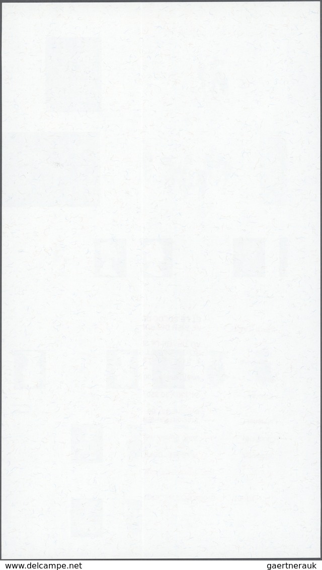 Großbritannien - Machin: 1997/1998, Proof Sheet On Gummed Paper (vertical Fold), Size 17,2:29,9 Cm, - Série 'Machin'