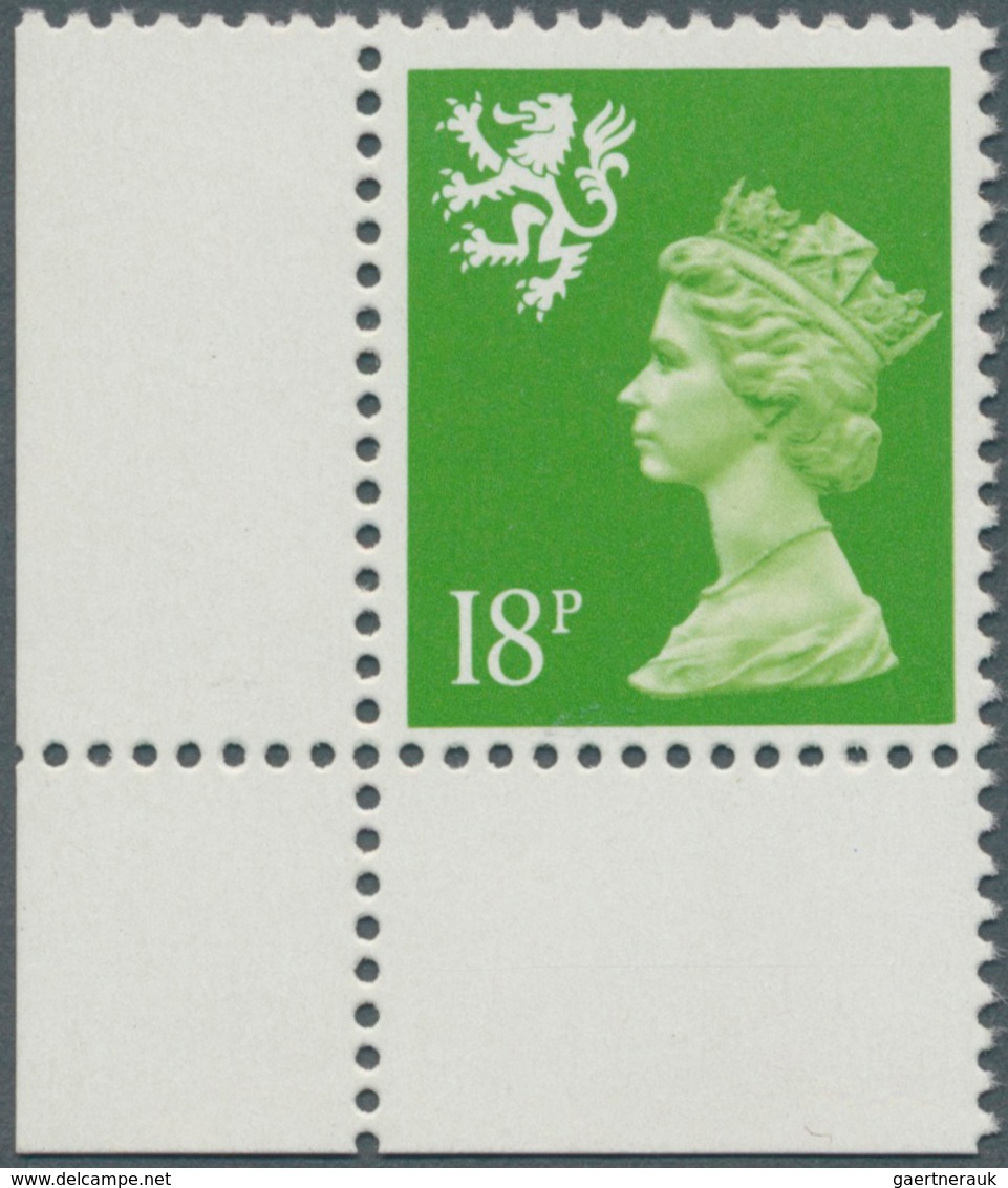 Großbritannien - Regionalmarken: Schottland: 1992, 18 P. Bright Green, Perf. 14, Showing Variety "ph - Schottland