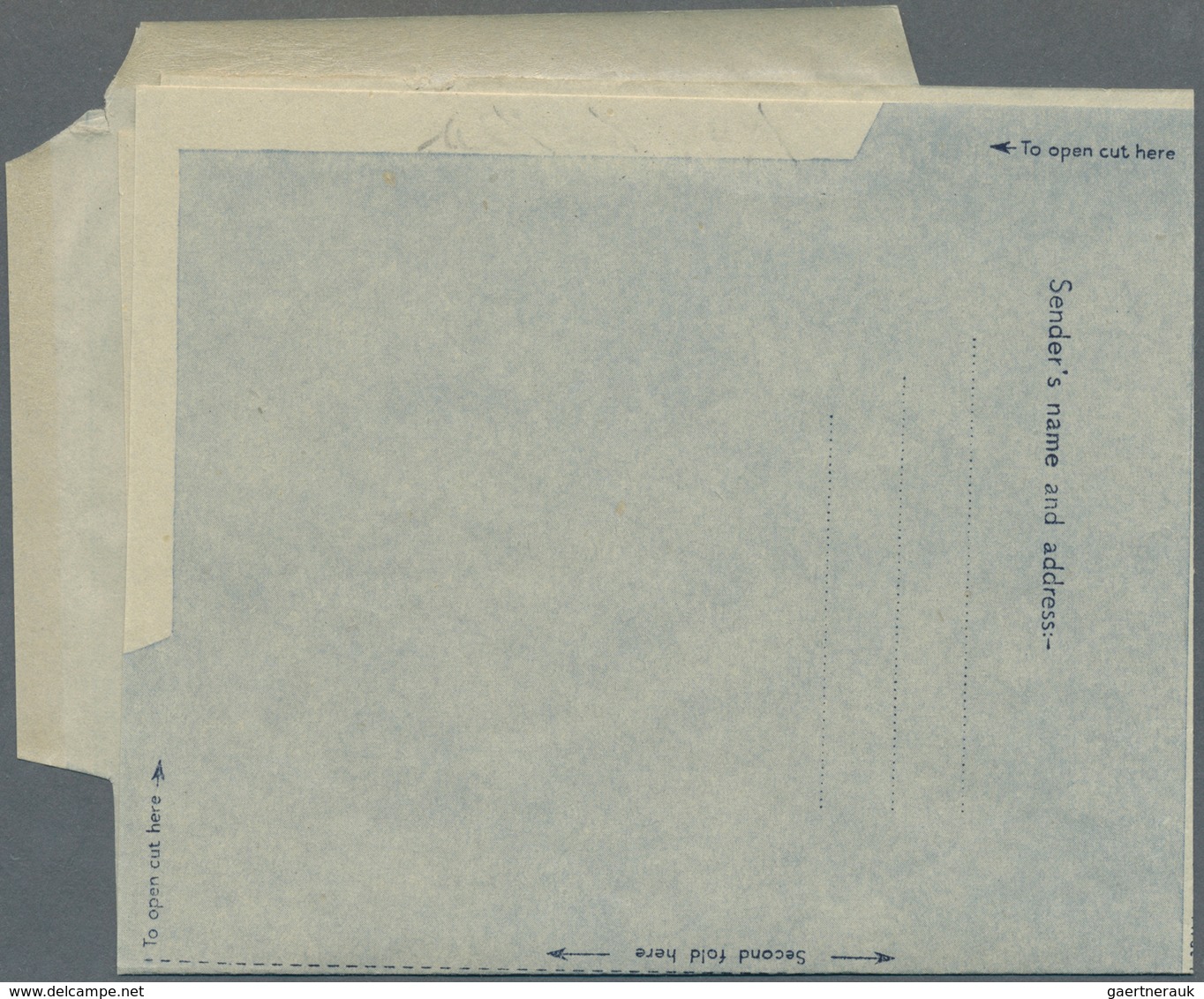 Großbritannien - Ganzsachen: 1943, Airletter KGVI 6d Brown Violet On Grey Paper With Clear Variety ' - 1840 Mulready-Umschläge