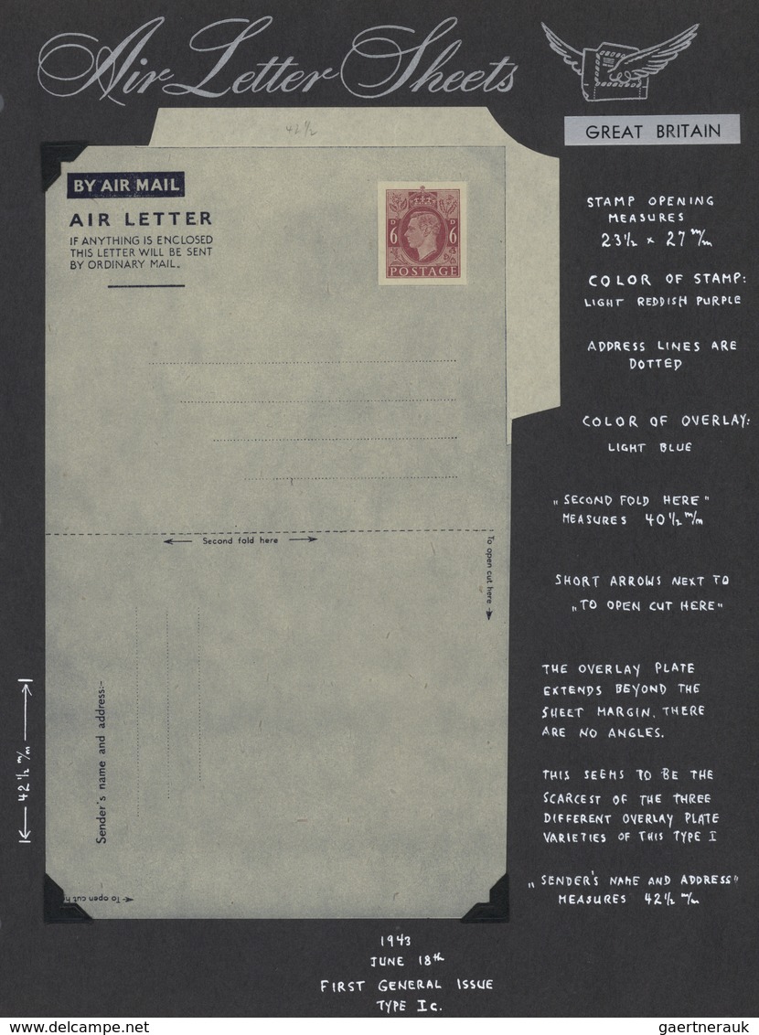 Großbritannien - Ganzsachen: 1943, Air Letter First General Issue 6d, Type Ic, No Overlay Flag, Very - 1840 Mulready Envelopes & Lettersheets