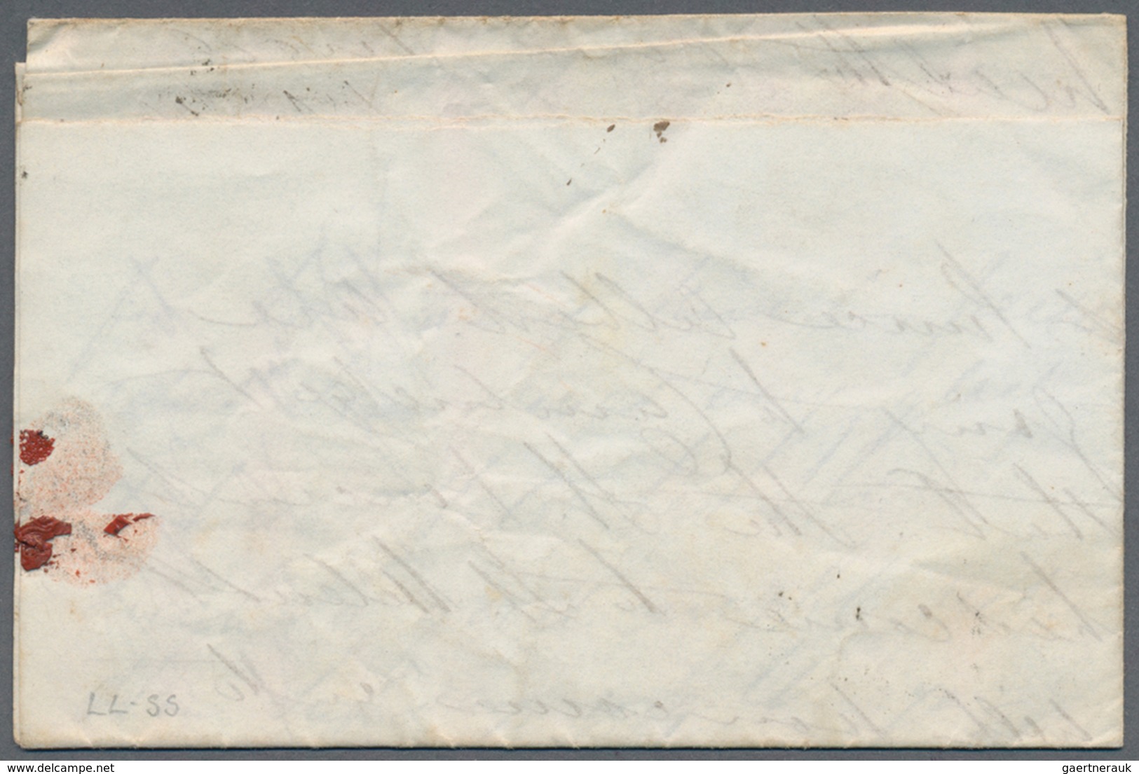 Großbritannien - Stempel: 1843, Folded Letter To Torquai Franked With 1 D Red With Touched To Full M - Marcophilie