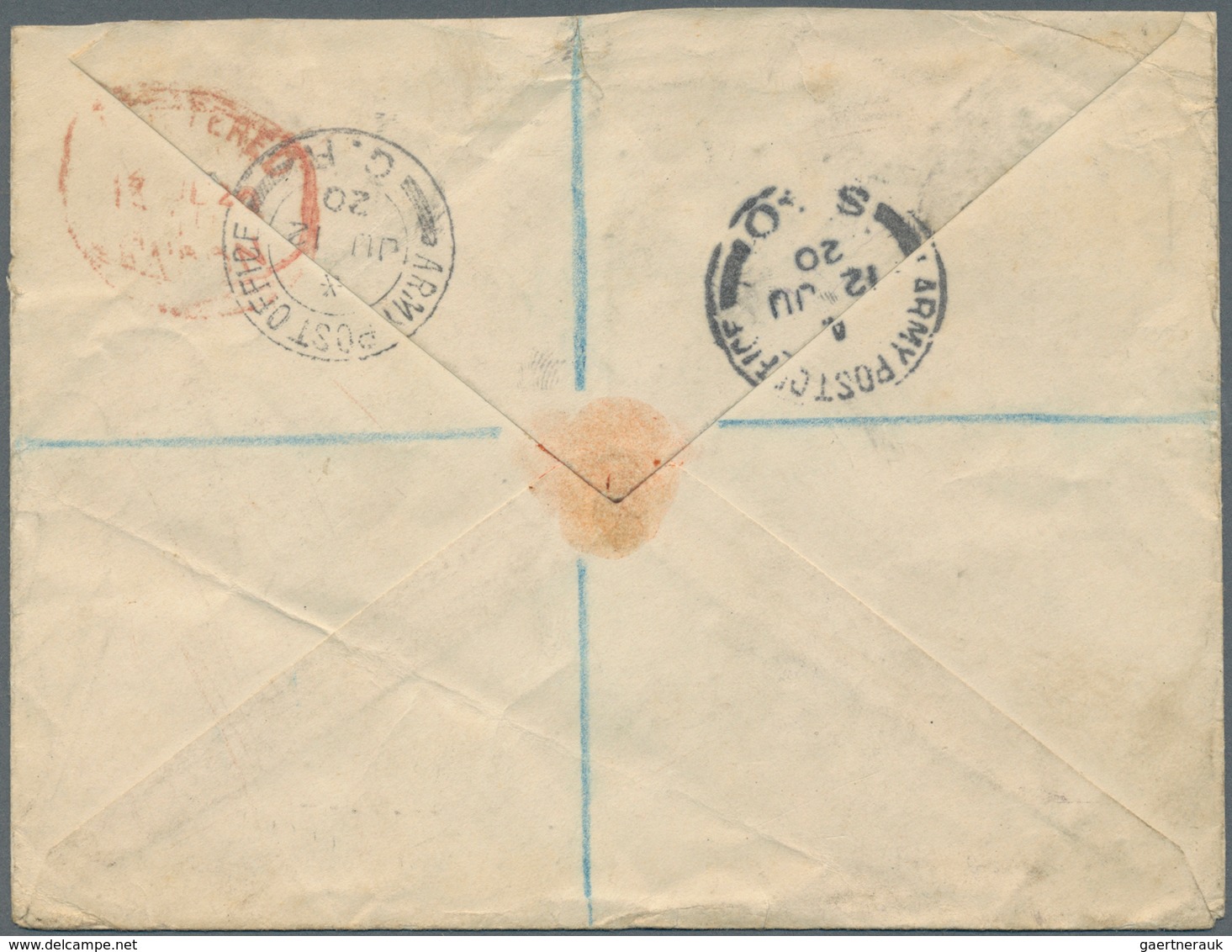 Großbritannien - Used Abroad: 1920. Registered Envelope Addressed To Cambridge Bearing Great Britain - Other & Unclassified