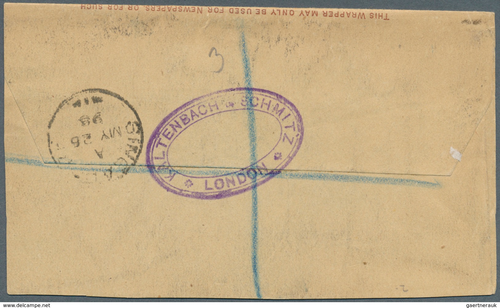 Großbritannien - Besonderheiten: 1893. Registered Postal Stationery Wrapper (opened For Display) ½d - Autres & Non Classés