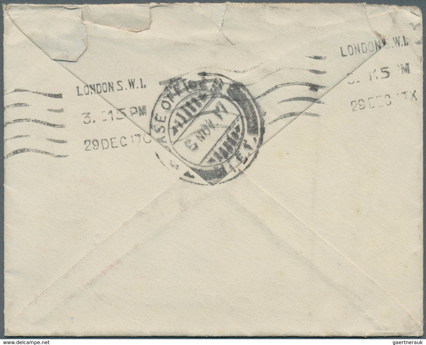 Großbritannien - Besonderheiten: 1917, H.M.Hospital Ship "DONGOLA" At Dar Es Salaam, Cover Addressed - Other & Unclassified