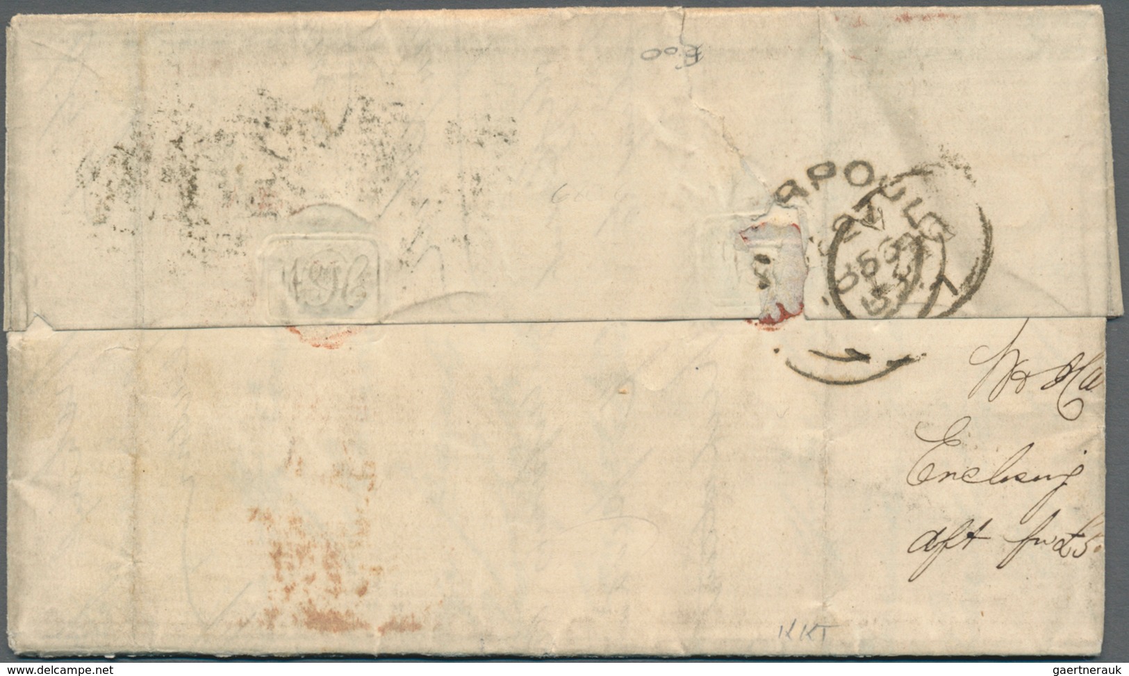 Irland: 1856 Destination OHIO, USA: Entire Letter From Belfast To Cincinnati, Ohio Via Liverpool And - Lettres & Documents