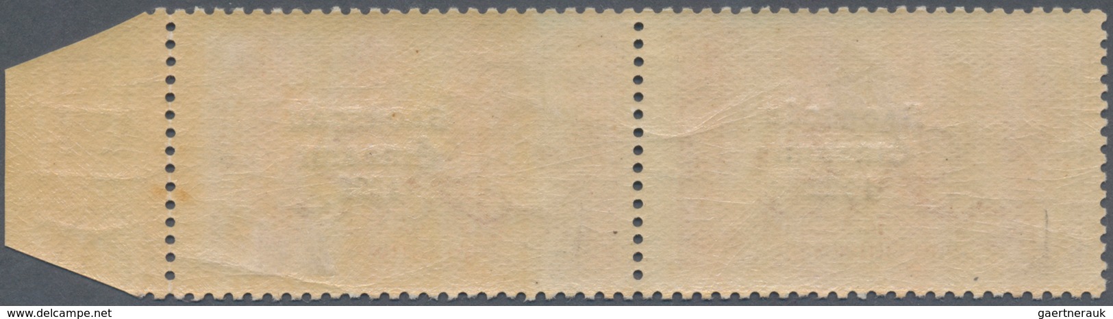 Irland: 1927/1928, Saorstat Overprints, 5s.rose-red Brown, Horizontal Pair With Wide And Narrow Date - Lettres & Documents