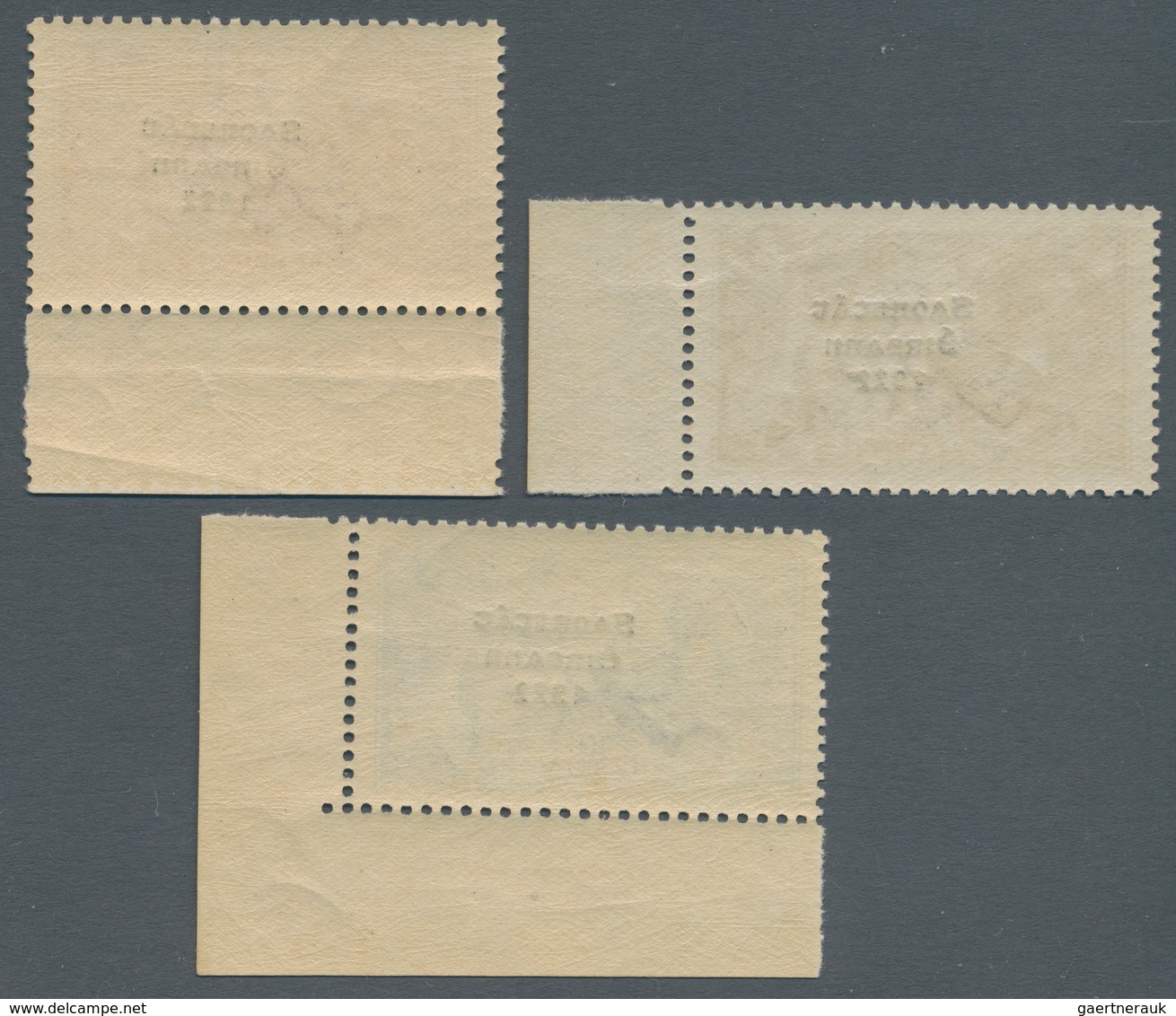 Irland: 1927/1928, Saorstat Overprints, 2s.6d. Brown, 5s. Rose-carmine And 10s. Dull Grey-blue, Thre - Briefe U. Dokumente