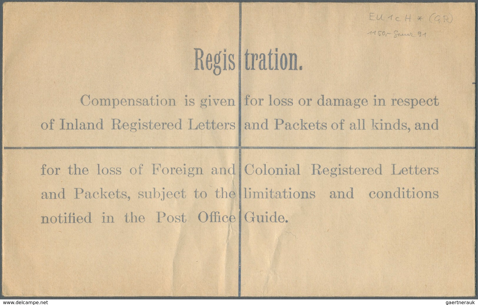 Irland - Ganzsachen: British Dominion: 1923, King Georg V. 5 D. Olive Green Registered Envelope With - Ganzsachen