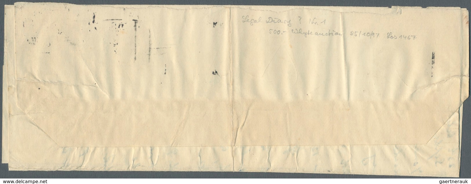 Irland - Ganzsachen: The Legal Diary: 1949, 1 D. Red Newspaper Wrapper With Watermark, Used Local Fr - Postal Stationery