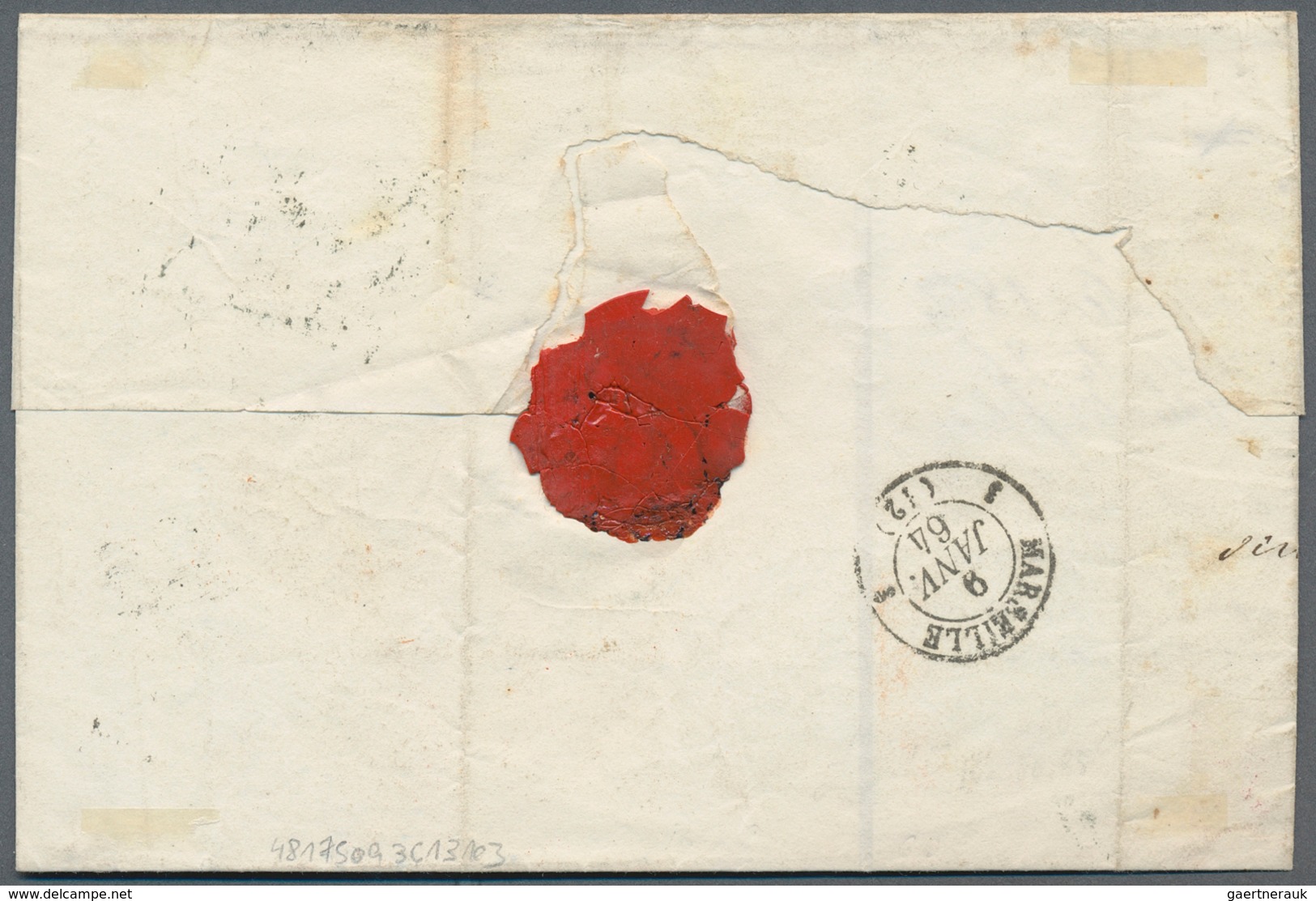 Italien - Altitalienische Staaten: Kirchenstaat: 1863 Destination NEW ZEALAND: Folded Cover From Rom - Papal States