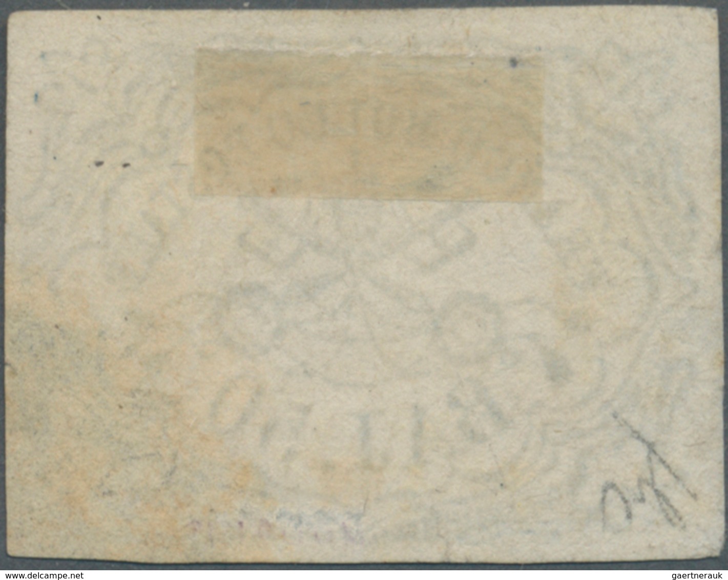 Italien - Altitalienische Staaten: Kirchenstaat: 1852, 50baj. Blue, Fresh Colour, Repaired, Unused N - Papal States