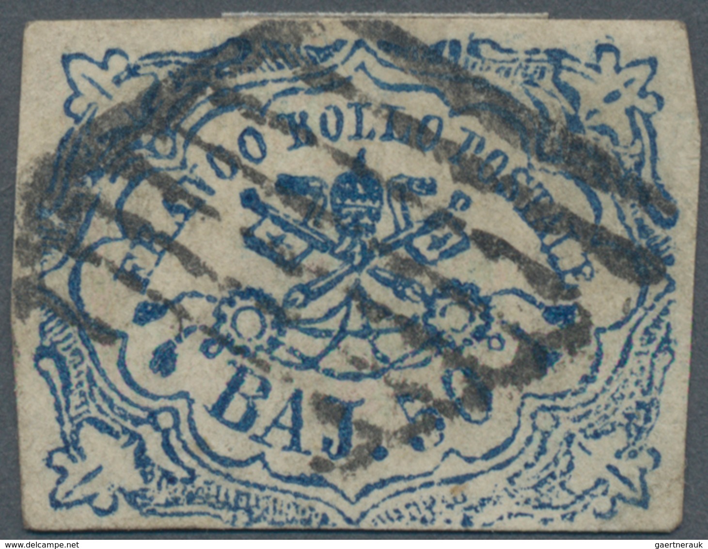 Italien - Altitalienische Staaten: Kirchenstaat: 1852, 50 Sheets Dark Blue, Coarse Impression, All-o - Papal States