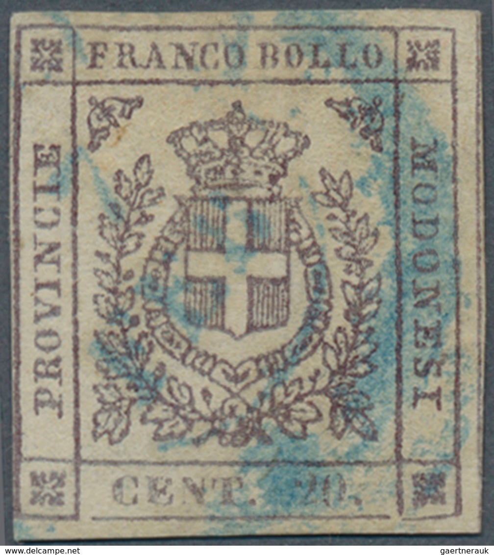 Italien - Altitalienische Staaten: Modena: 1859, 20c. Light Lilac-grey, Fresh Colour, Slightly Touch - Modena