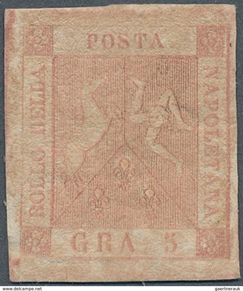 Italien - Altitalienische Staaten: Neapel: 1858, Coat Of Arms 5 Gr. Brownish-rose Mint LH, Very Fine - Neapel