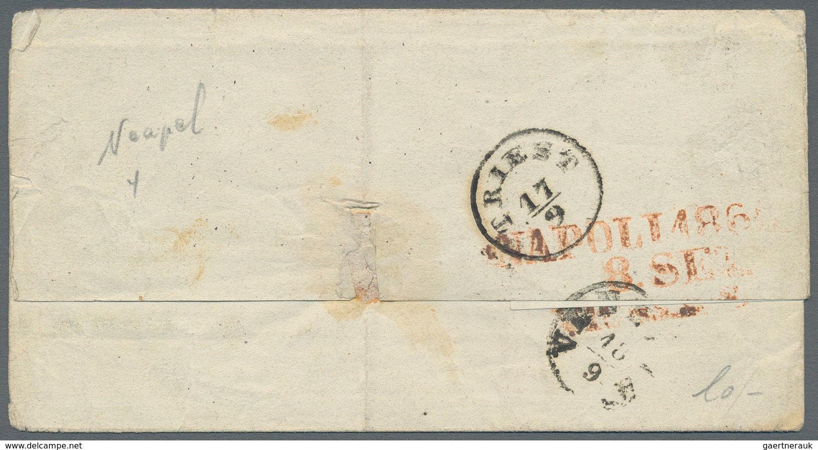 Italien - Altitalienische Staaten: Neapel: 1958, 6 Gr Rosa, Second Plate, Tied To Letter From "NAPOL - Naples