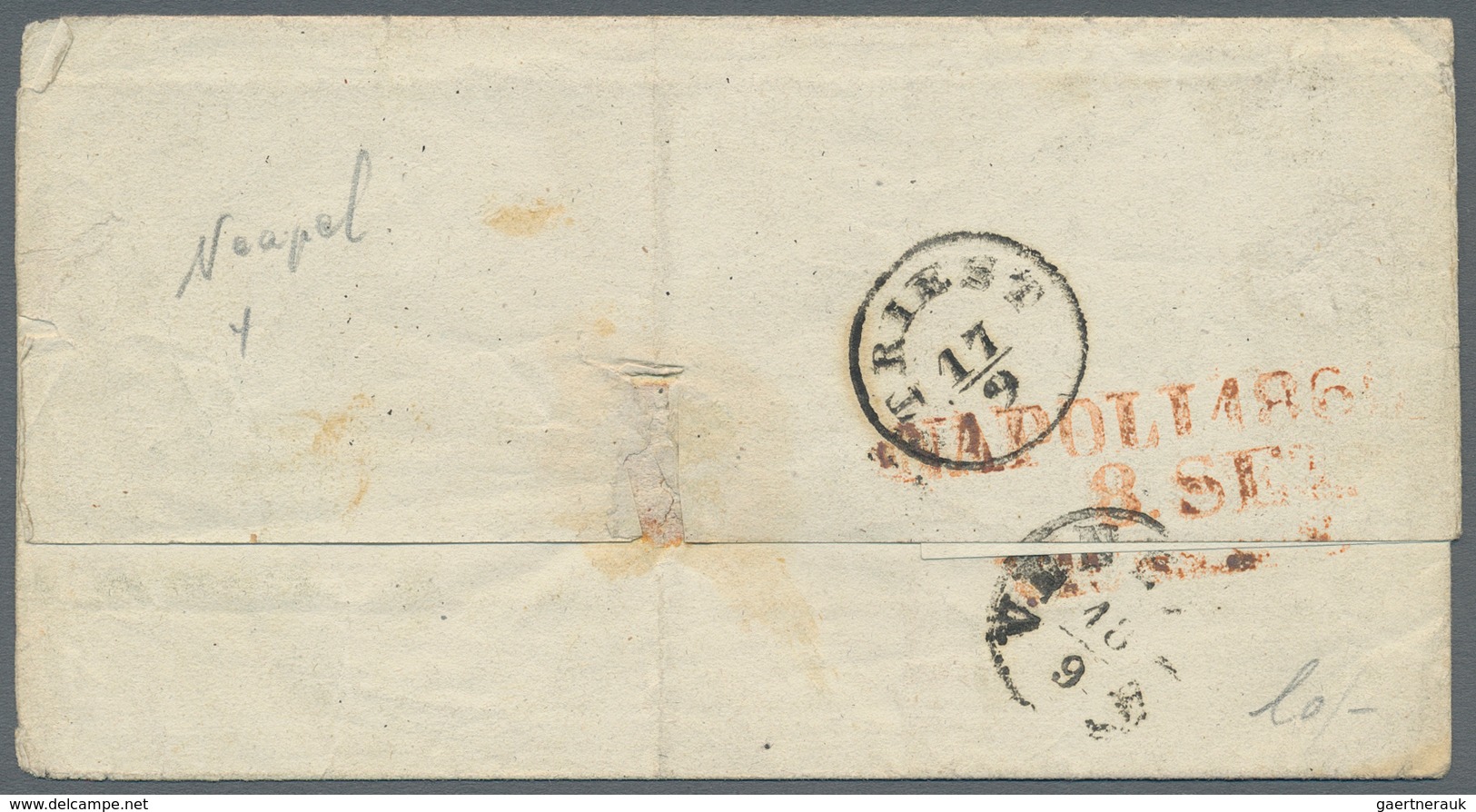 Italien - Altitalienische Staaten: Neapel: 1958, 6 Gr Rosa, Second Plate, Tied To Letter From "NAPOL - Neapel
