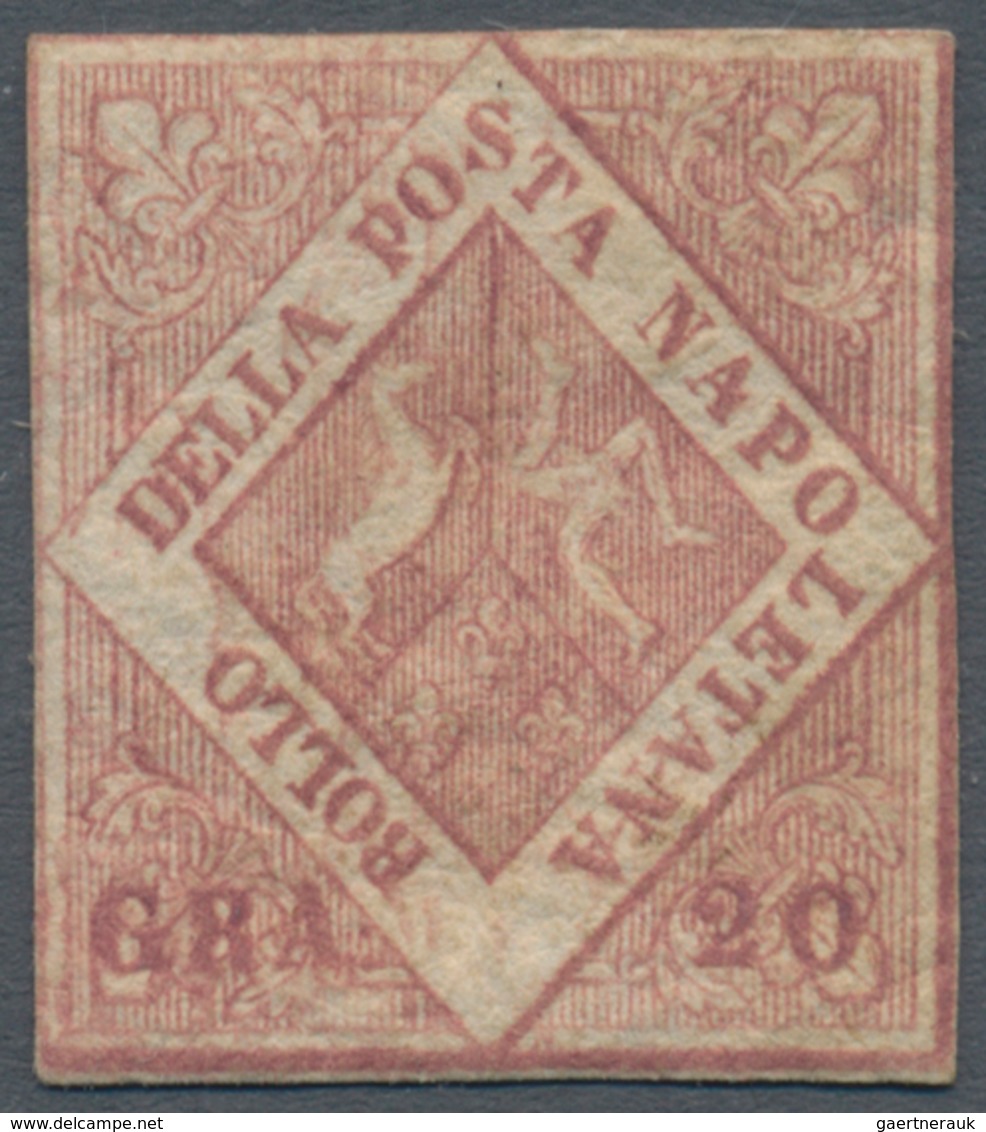 Italien - Altitalienische Staaten: Neapel: 1858: 20 Grana Brownish Pink, Mint With Gum. Sassone 15.0 - Naples