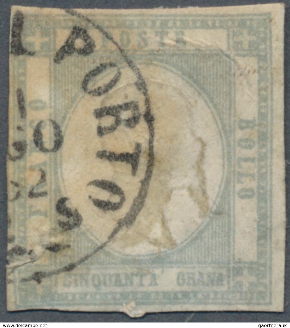Italien - Altitalienische Staaten: Neapel: 1861, Italy - Province Of Naples: 50 Gr Pearl Grey, Close - Naples