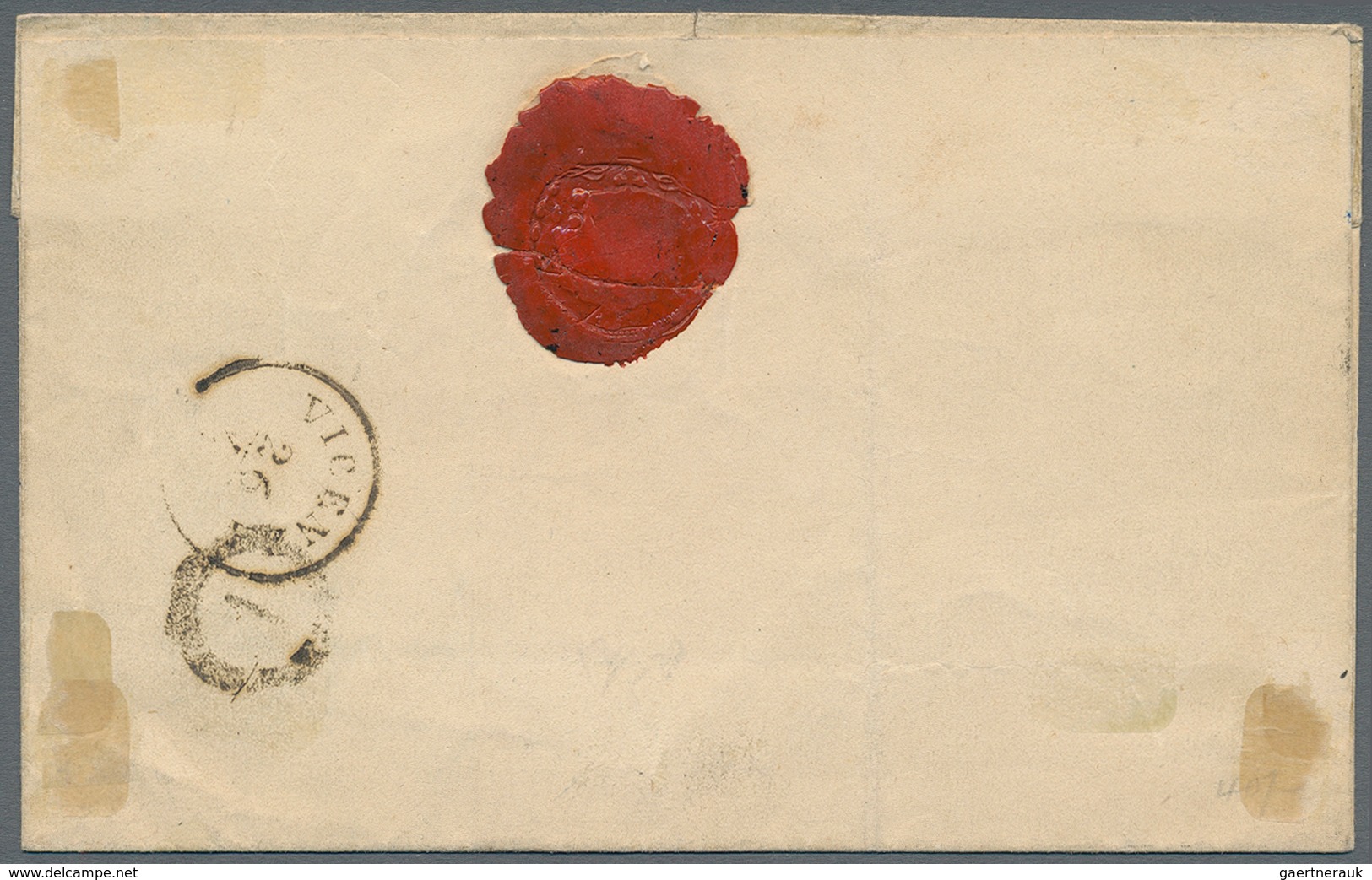 Italien - Altitalienische Staaten: Parma: 1855, 25 Cent. Red-brown, Single Franking On Letter Tied B - Parma