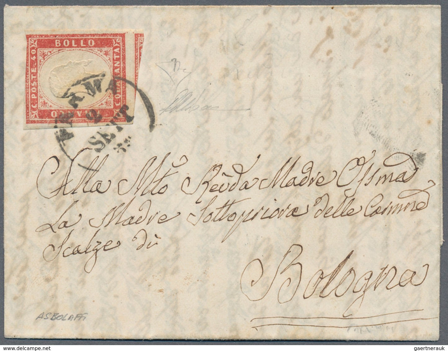 Italien - Altitalienische Staaten: Parma: 1859: SECOND Period Of The Usage Of Sardinian Stamps In Pa - Parme