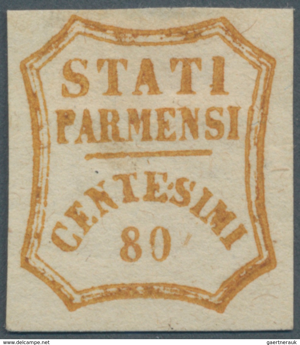 Italien - Altitalienische Staaten: Parma: 1859, 80 C Orange Unused Without Gum, Fresh Colour And Goo - Parme