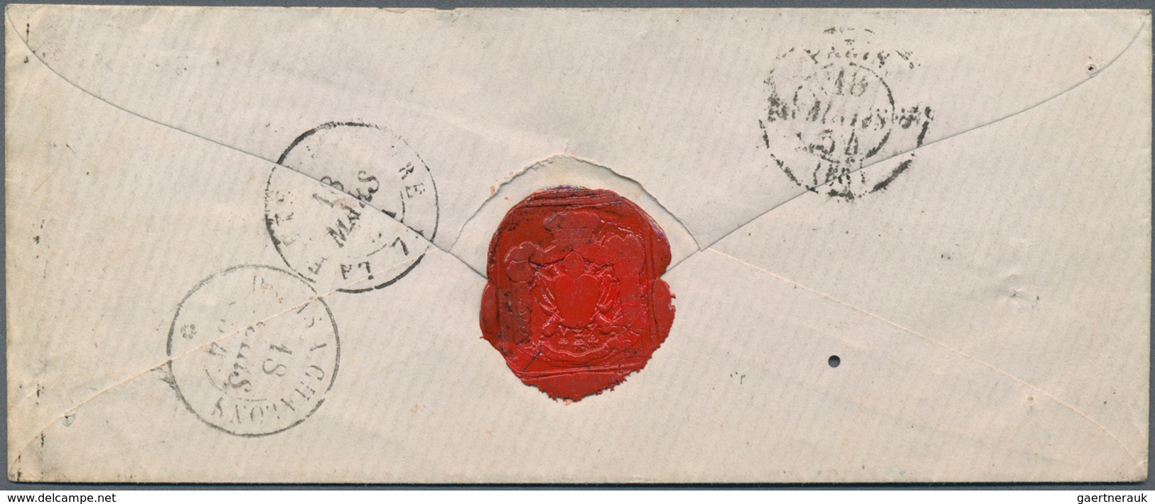 Italien - Altitalienische Staaten: Sardinien: 1853, 5 C Green And 40 C Light Rose (fainted), Each Fu - Sardaigne