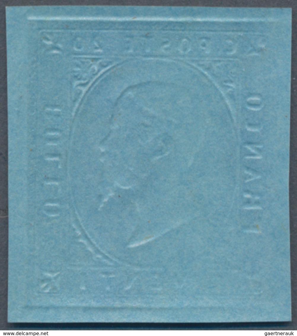 Italien - Altitalienische Staaten: Sardinien: 1853: 20 C Blue, REPRINT (ristampe), Wide Margins. - Sardinien