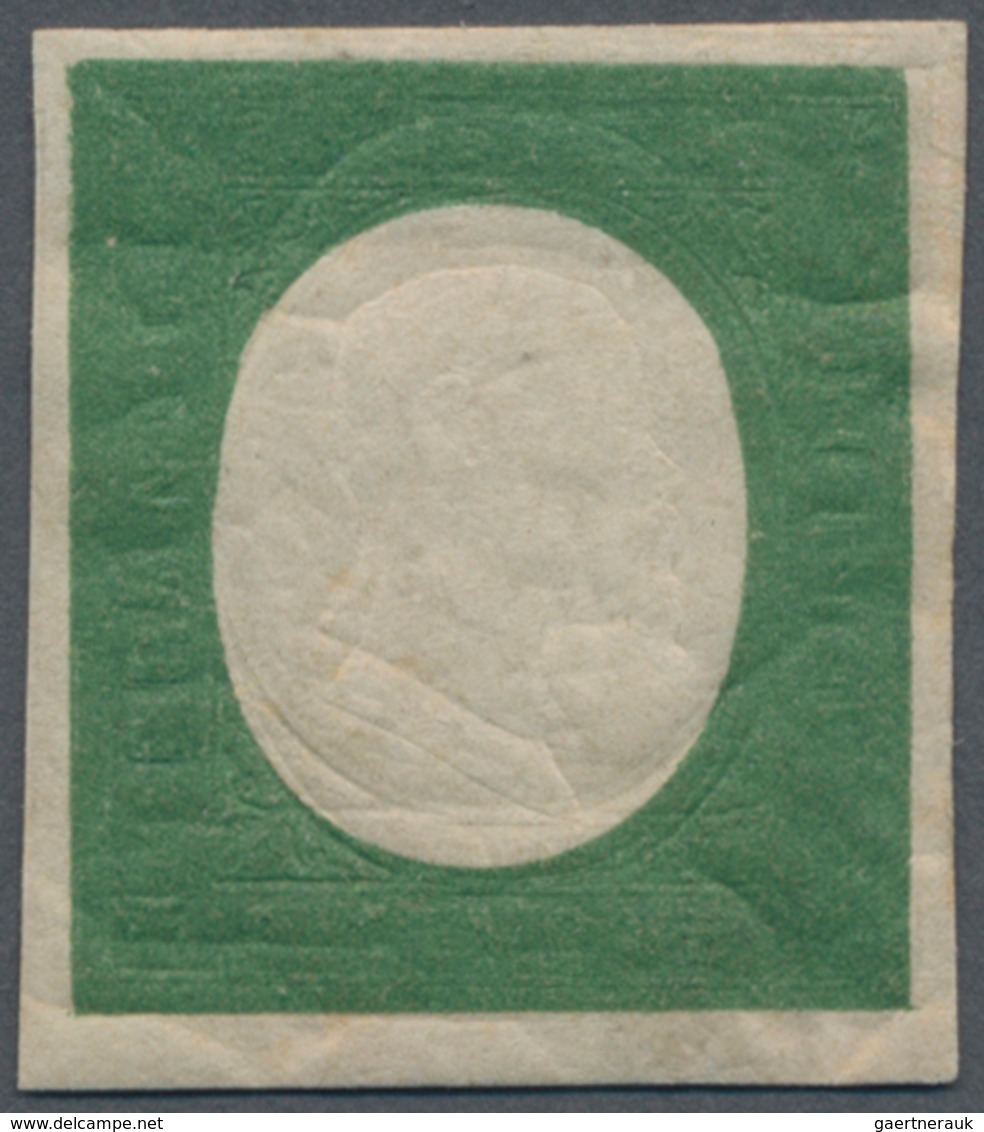 Italien - Altitalienische Staaten: Sardinien: 1854, 5 C Green, Not Issued Stamps Like The 3rd Emissi - Sardinien