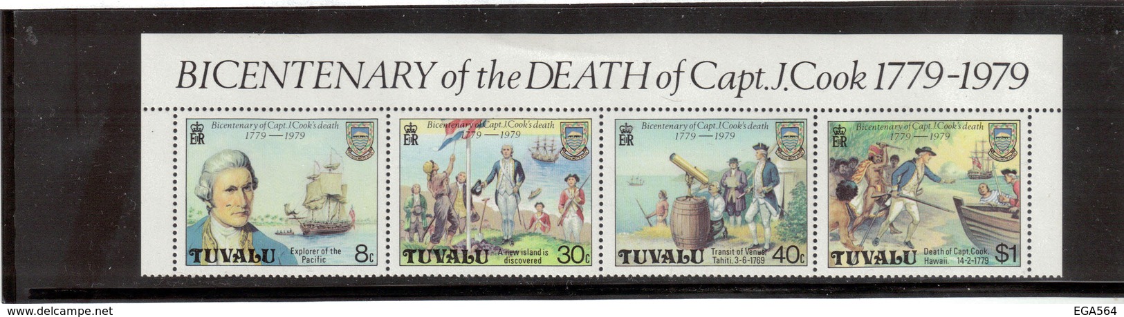 V8 - TUVALU 111 / 114 ** MNH De 1974 Se Tenant - JAMES COOK - RESOLUTION - TRANSIT De VENUS - MORT - - Tuvalu