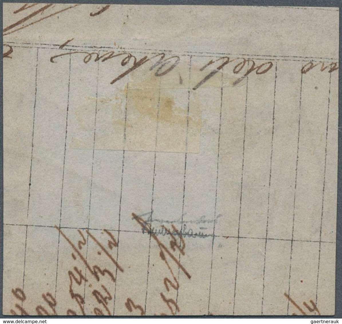 Italien - Altitalienische Staaten: Toscana: 1851, 1 So Lemon On Blue, Three Close To Full Margins, S - Tuscany