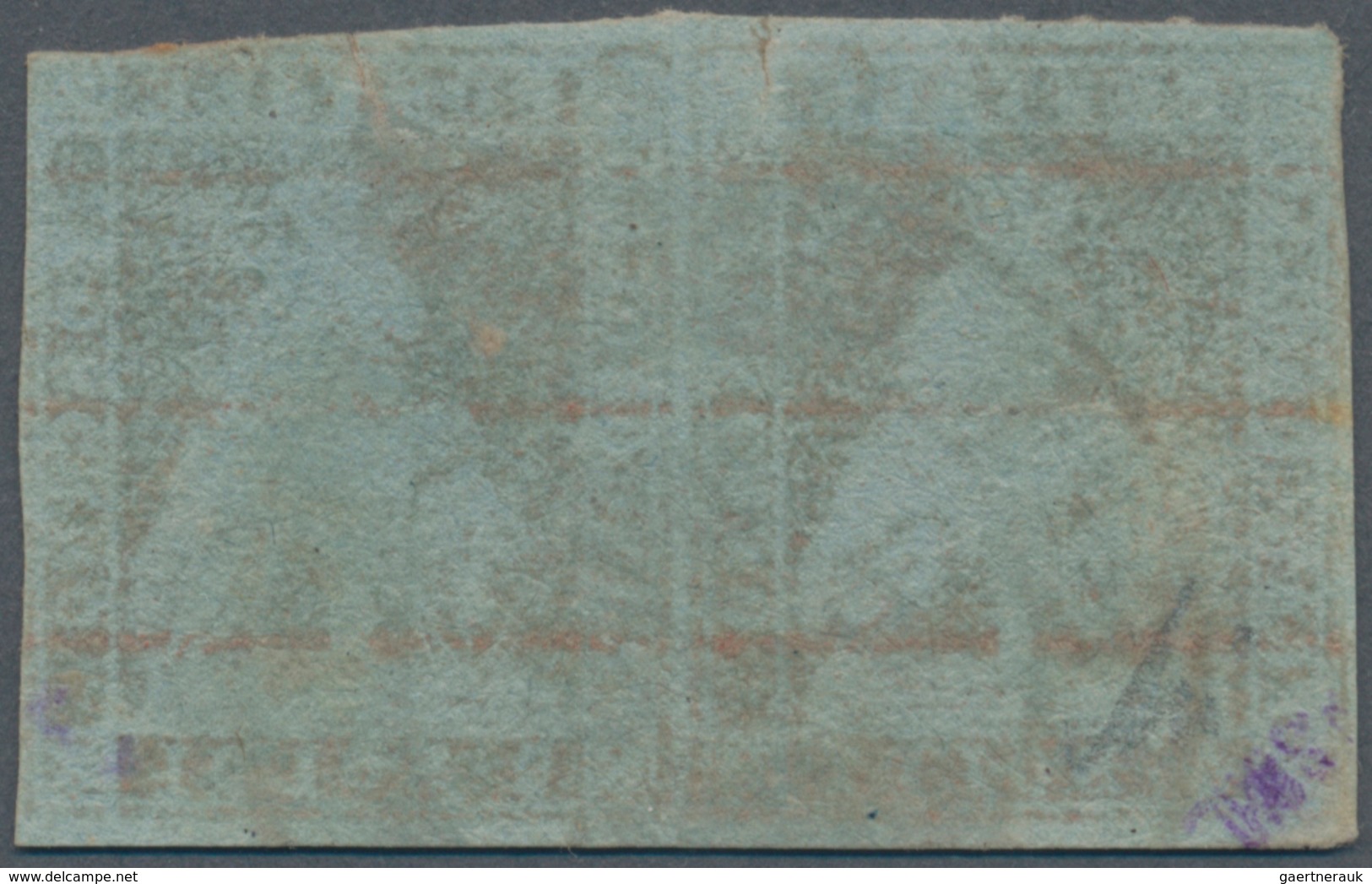 Italien - Altitalienische Staaten: Toscana: 1851, 2so. Red On Bluish Paper, Horiz. Pair, Fresh Colou - Tuscany