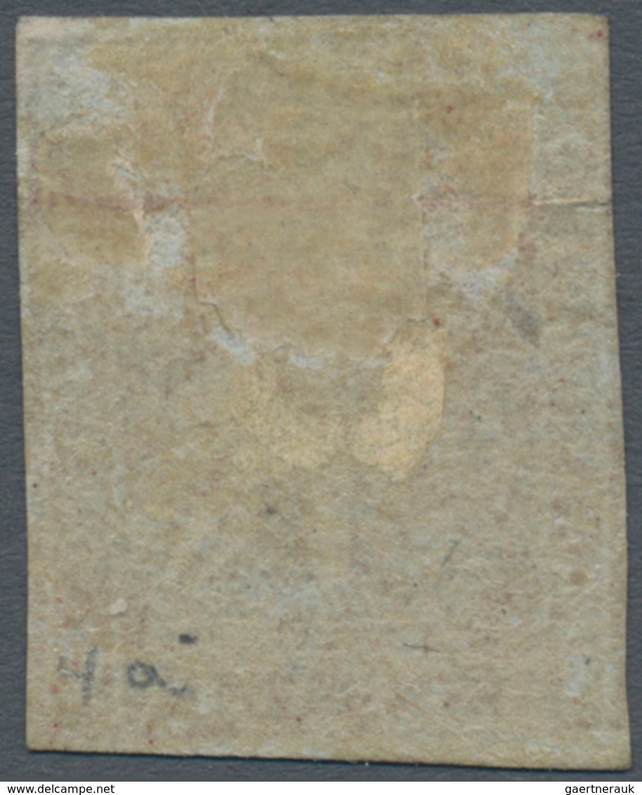 Italien - Altitalienische Staaten: Toscana: 1851, 1 Crazia Carmine On Gray Paper, Mint With Original - Toscane