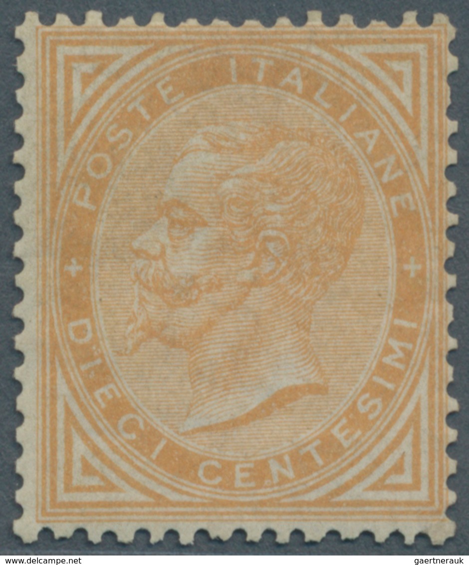 Italien: 1866, 10 C Ocher Yellow Mint Never Hinged, Good Perforation And Fresh Colour, Genuine And I - Ungebraucht