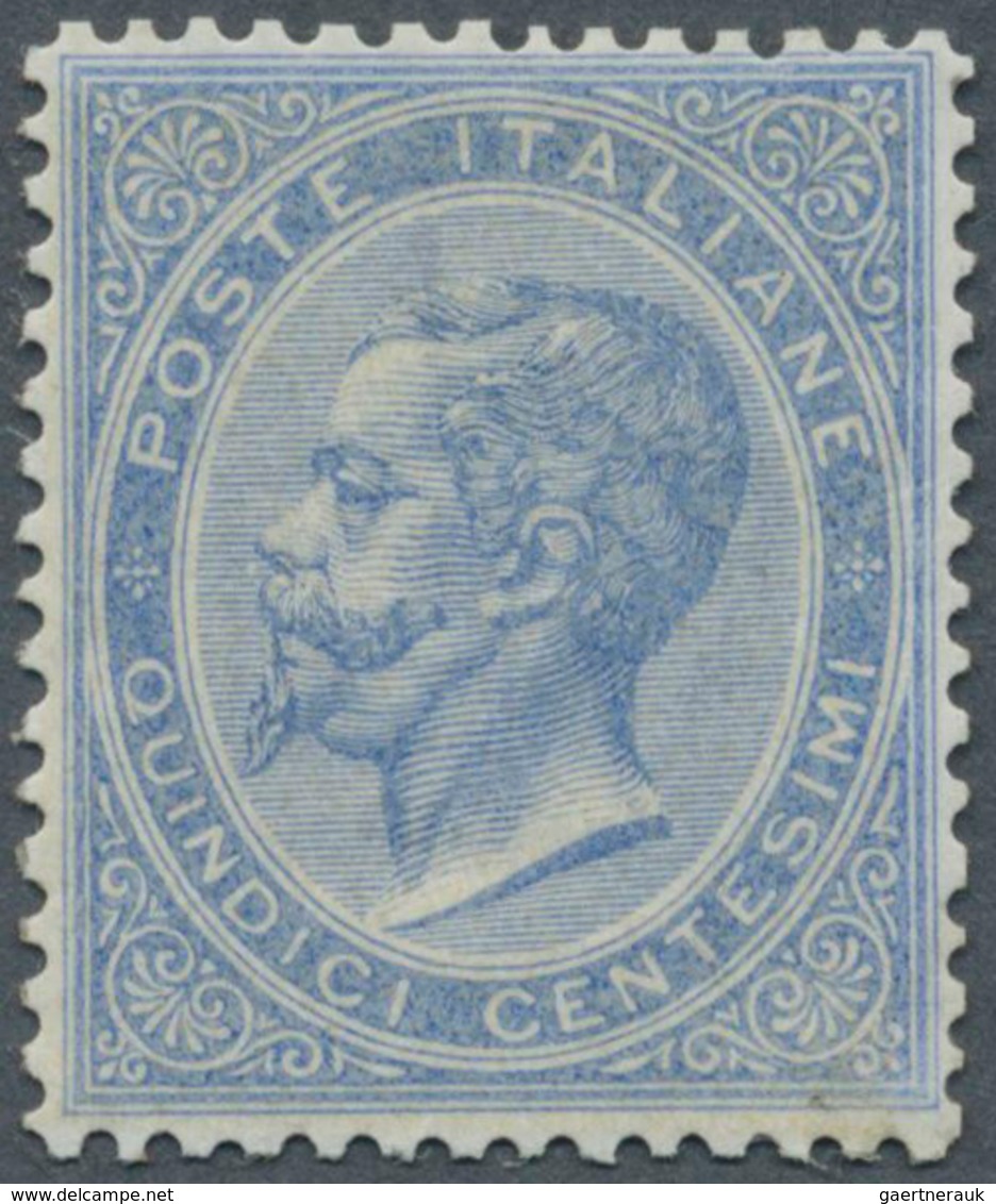 Italien: 1863, 15c. Dull Blue, Mint Regummed, Fine And Fresh, Michel Catalogue Value 2.400,- Euro - Neufs