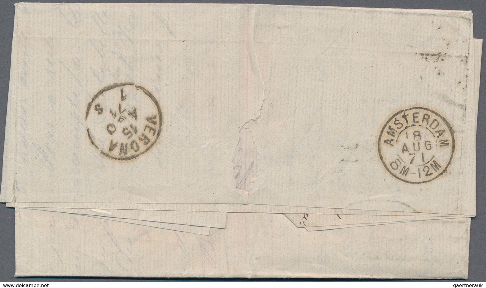 Italien: 1863 Issue, 40c Carmine (with The Usual Slightly Uneven Perforations) Tied By "13" Numeral - Neufs