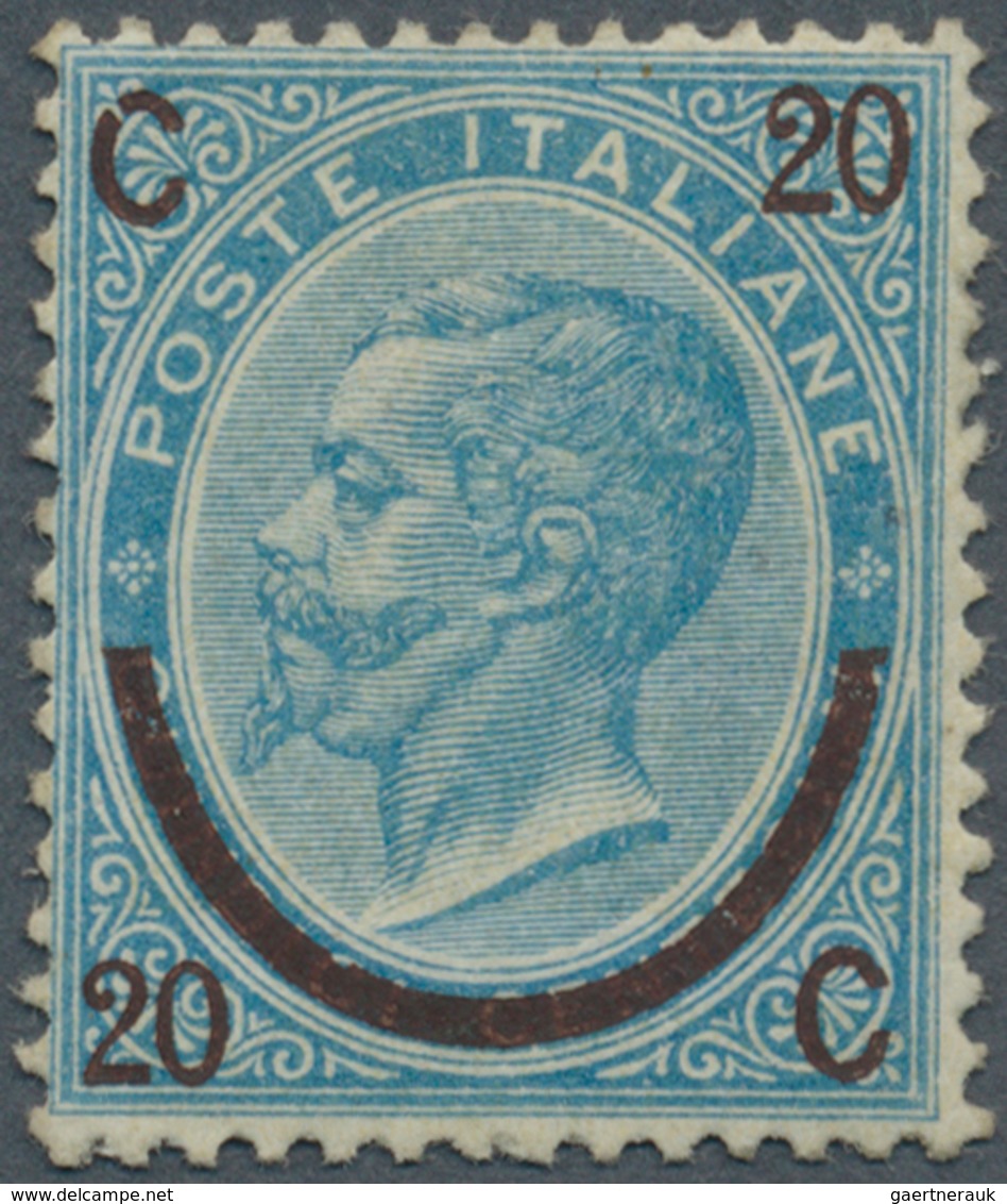 Italien: 1865, 10c. On 15cmi. Blue, Type I, Fresh Colour, Well Perforated, Mint O.g., Several Signat - Mint/hinged