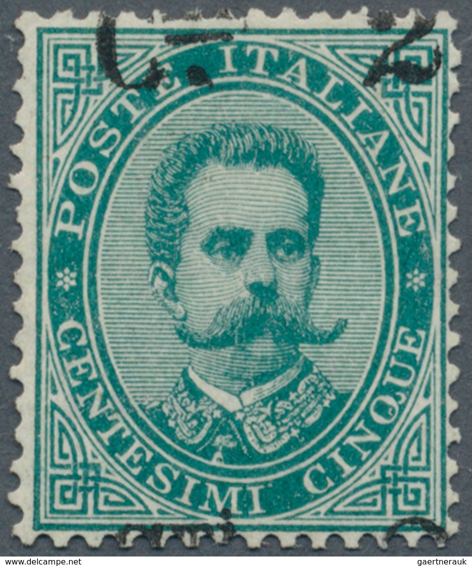 Italien: 1890/91: 2 C On 5 C Unused, Overprint Strongly Shifted To The Top. Cert. Dr. Avi (2014) - Mint/hinged