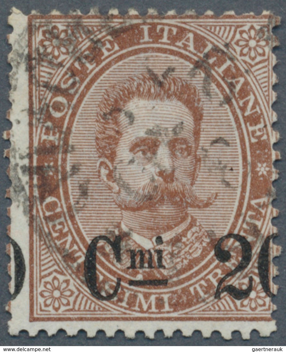 Italien: 1890/91: 20 C. On 30 C, With Strongly Shifted Overprint. Cert. Diena. - Mint/hinged