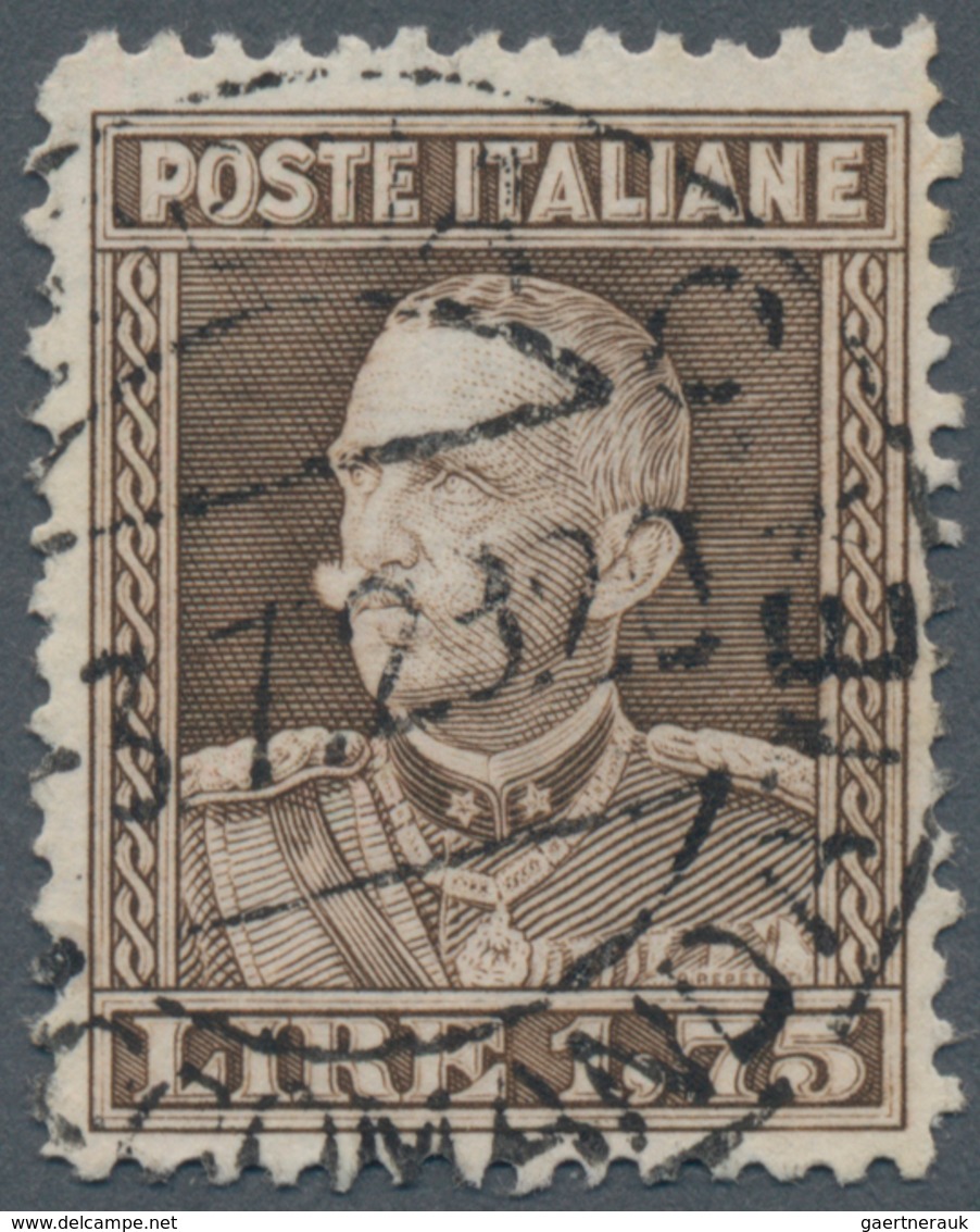 Italien: 1929, 1.75 L Brown Emanuel III, Narrow Perforation, Ideally Center Stamped (Sass. 242, 5.00 - Mint/hinged