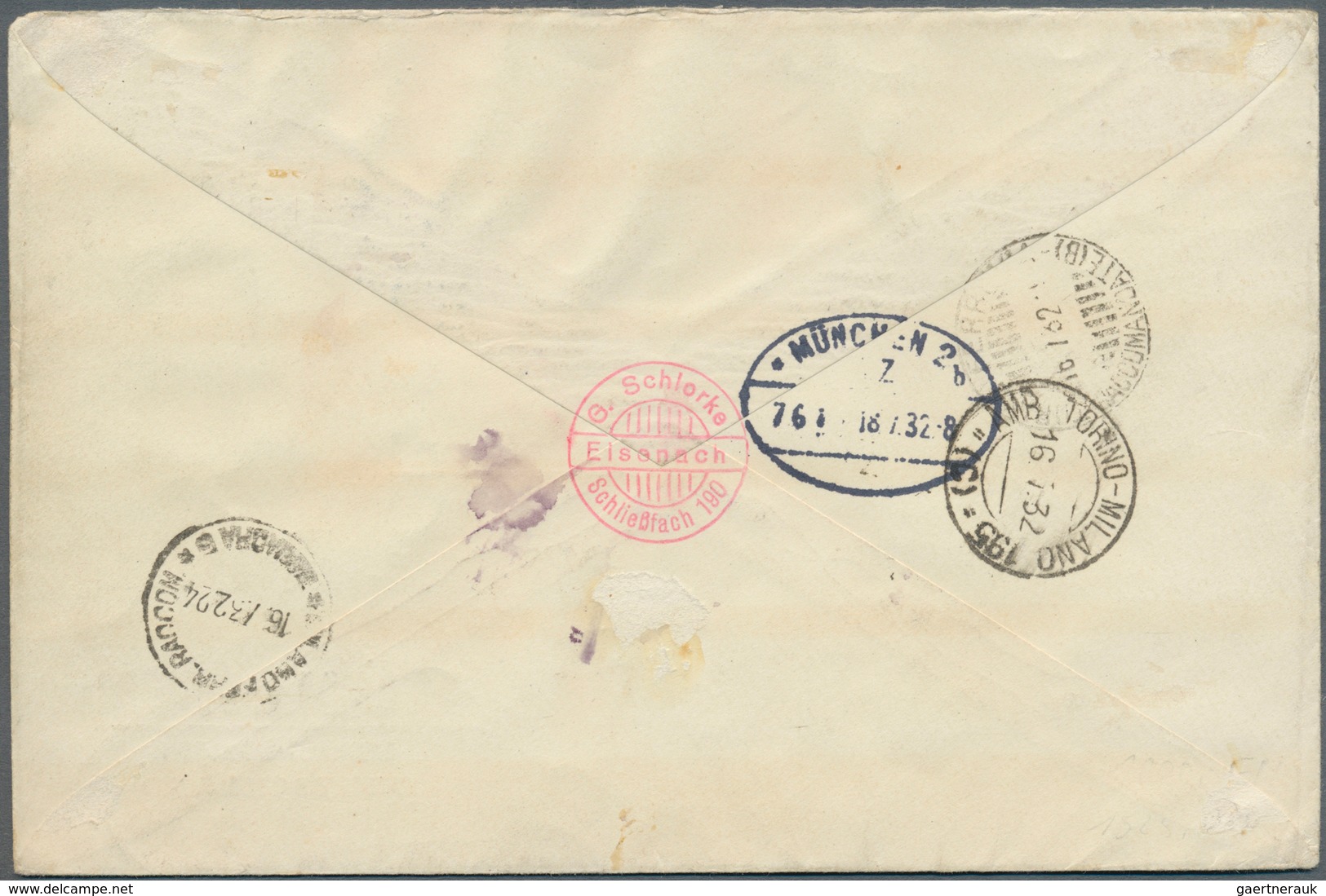 Italien: 1932, Dante, Airmails 50c. To 10l., With Additional Franking On Registered Airmail Cover Fr - Mint/hinged