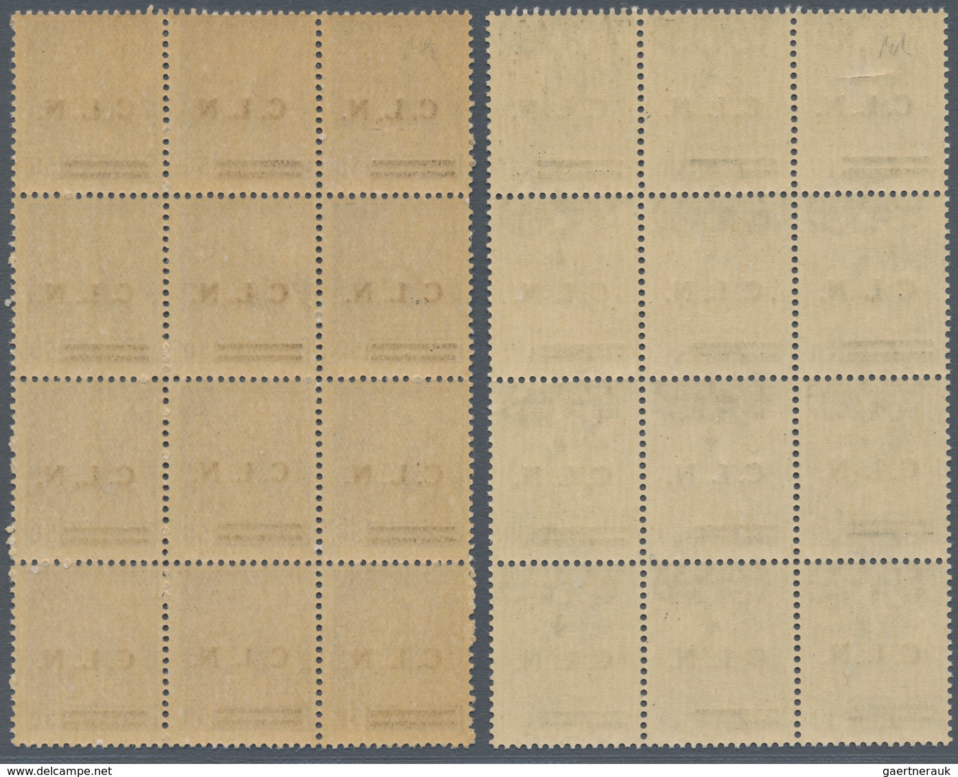 Italien: 1944, C.L.N. TORINO Local Issue, 20 C To 75 C "Monumenti Distrutti", With Horizontal Ovp Si - Mint/hinged