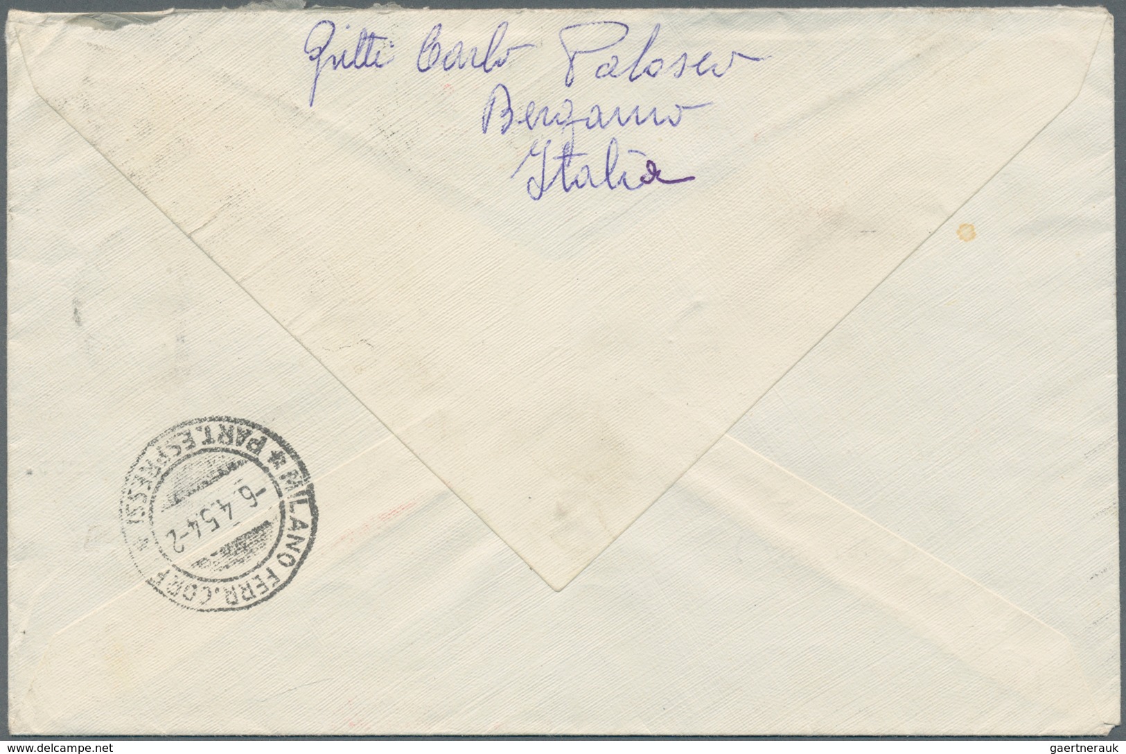Italien: 1954, 25 L Purple Violet - Rare Multiple Franking With Six Items On Express-letter From Ber - Mint/hinged