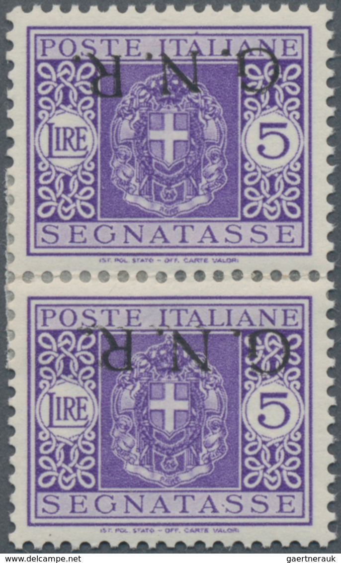 Italien - Militärpostmarken: Nationalgarde: 1943, G.N.R. On Postage Dues 5l. Violet, Brescia Issue, - Sonstige & Ohne Zuordnung