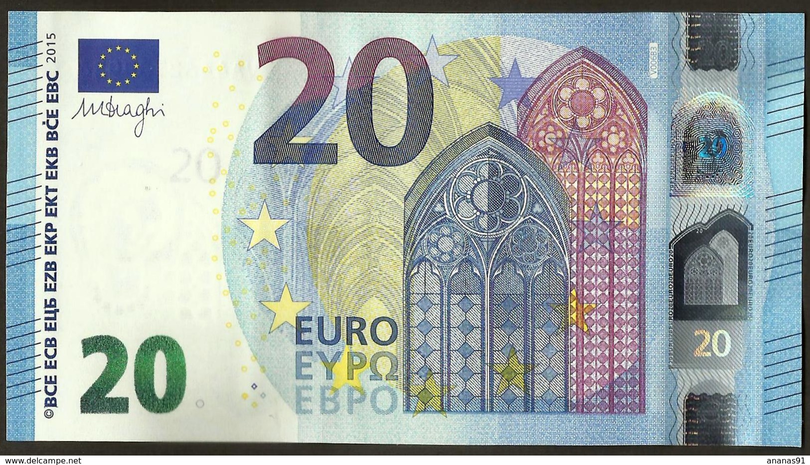 NEW -  VA V006 B3 -  UNC  - FDS - DRAGHI -  20 EURO - SPAIN - VA4462769927 - 20 Euro