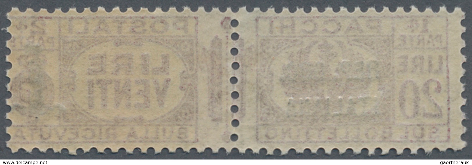 Italien - Paketmarken: 1944, "REPUBBLICA SOCIALE" Overprints, 20l. Lilac Unmounted Mint. Michel 650, - Colis-postaux